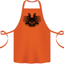 Motocross Face Cotton Apron 100% Organic Orange