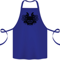 Motocross Face Cotton Apron 100% Organic Royal Blue
