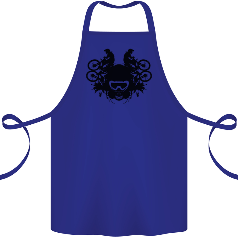Motocross Face Cotton Apron 100% Organic Royal Blue