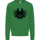 Motocross Face Kids Sweatshirt Jumper Irish Green