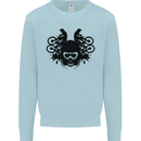 Motocross Face Kids Sweatshirt Jumper Light Blue