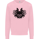 Motocross Face Kids Sweatshirt Jumper Light Pink