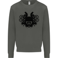 Motocross Face Kids Sweatshirt Jumper Storm Grey