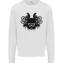 Motocross Face Kids Sweatshirt Jumper White