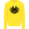 Motocross Face Kids Sweatshirt Jumper Yellow