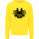 Motocross Face Kids Sweatshirt Jumper Yellow