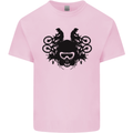 Motocross Face Kids T-Shirt Childrens Light Pink