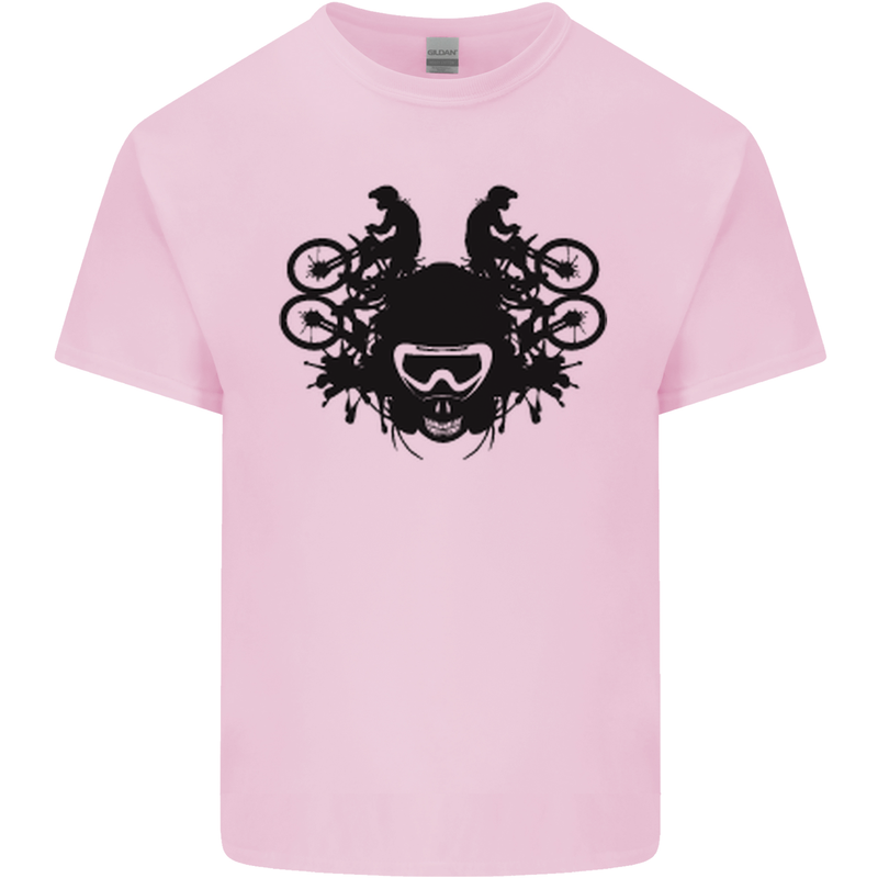 Motocross Face Kids T-Shirt Childrens Light Pink