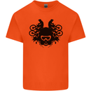 Motocross Face Kids T-Shirt Childrens Orange