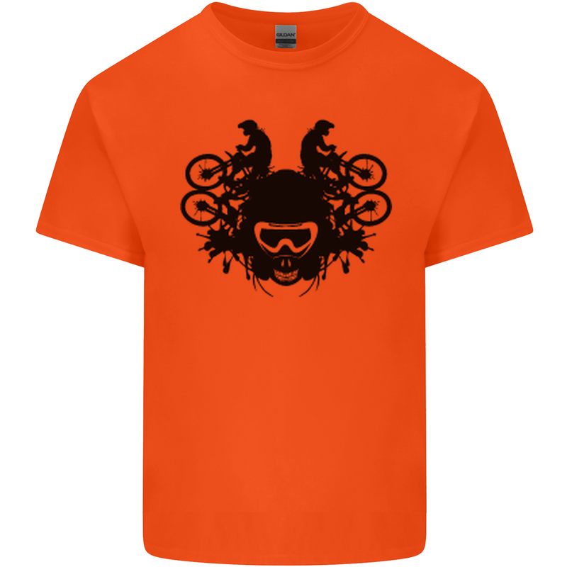 Motocross Face Kids T-Shirt Childrens Orange
