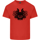 Motocross Face Kids T-Shirt Childrens Red