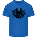 Motocross Face Kids T-Shirt Childrens Royal Blue