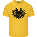 Motocross Face Kids T-Shirt Childrens Yellow