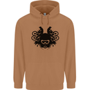 Motocross Face Mens 80% Cotton Hoodie Caramel Latte
