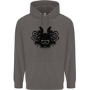 Motocross Face Mens 80% Cotton Hoodie Charcoal