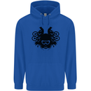 Motocross Face Mens 80% Cotton Hoodie Royal Blue