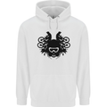 Motocross Face Mens 80% Cotton Hoodie White