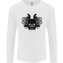 Motocross Face Mens Long Sleeve T-Shirt White