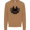 Motocross Face Mens Sweatshirt Jumper Caramel Latte