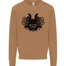 Motocross Face Mens Sweatshirt Jumper Caramel Latte