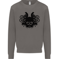 Motocross Face Mens Sweatshirt Jumper Charcoal