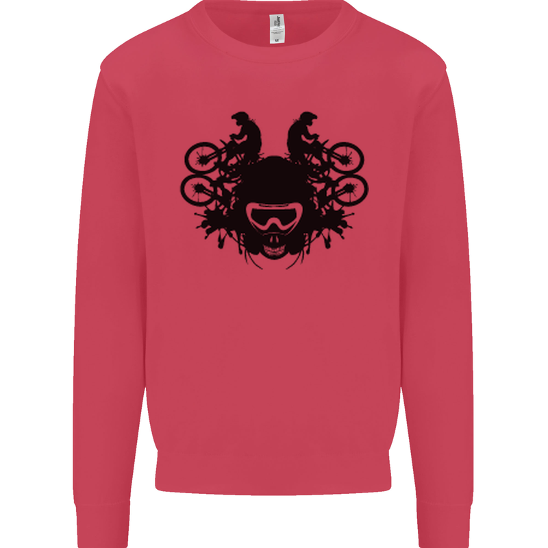 Motocross Face Mens Sweatshirt Jumper Heliconia