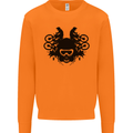 Motocross Face Mens Sweatshirt Jumper Orange