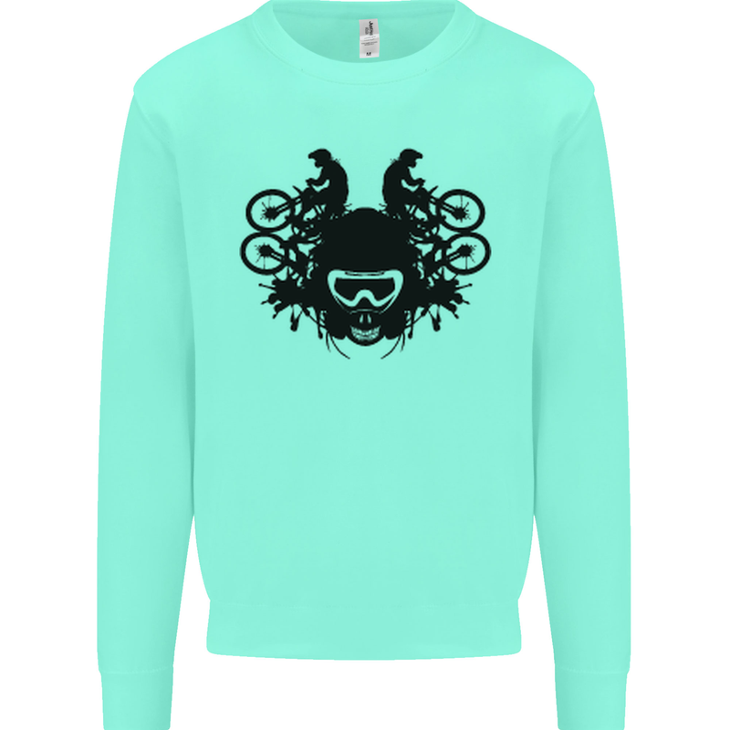 Motocross Face Mens Sweatshirt Jumper Peppermint