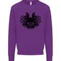 Motocross Face Mens Sweatshirt Jumper Purple