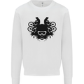 Motocross Face Mens Sweatshirt Jumper White