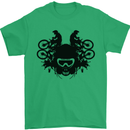 Motocross Face Mens T-Shirt Cotton Gildan Irish Green