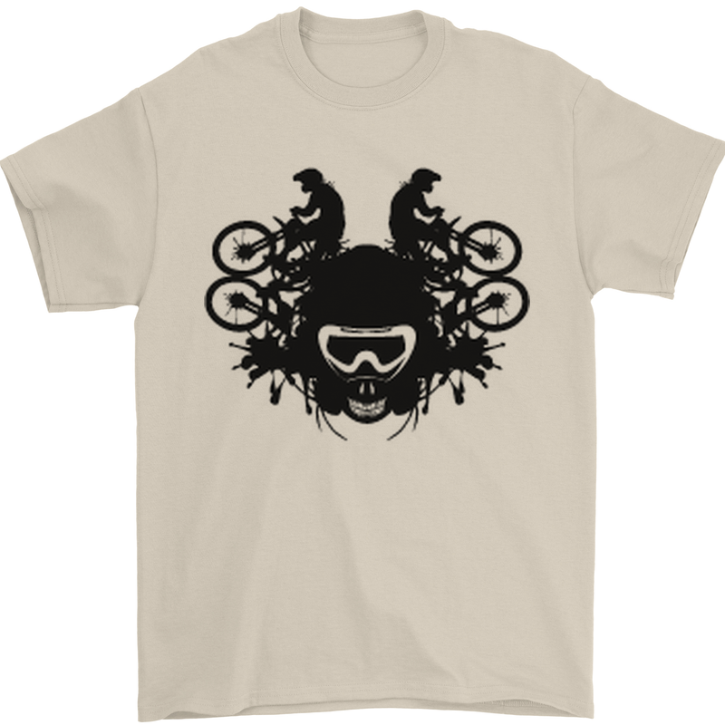 Motocross Face Mens T-Shirt Cotton Gildan Sand