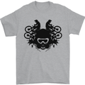 Motocross Face Mens T-Shirt Cotton Gildan Sports Grey