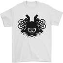 Motocross Face Mens T-Shirt Cotton Gildan White