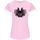 Motocross Face Womens Petite Cut T-Shirt Light Pink