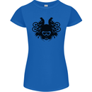 Motocross Face Womens Petite Cut T-Shirt Royal Blue
