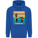 Motocross Father & Son Father's Day Childrens Kids Hoodie Royal Blue