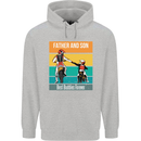 Motocross Father & Son Father's Day Childrens Kids Hoodie Sports Grey
