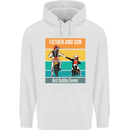Motocross Father & Son Father's Day Childrens Kids Hoodie White