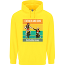 Motocross Father & Son Father's Day Childrens Kids Hoodie Yellow