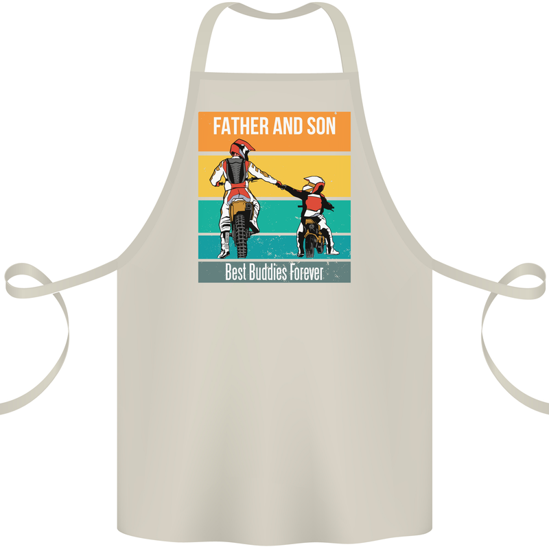 Motocross Father & Son Father's Day Cotton Apron 100% Organic Natural