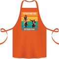 Motocross Father & Son Father's Day Cotton Apron 100% Organic Orange