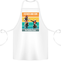 Motocross Father & Son Father's Day Cotton Apron 100% Organic White