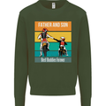Motocross Father & Son Father's Day Kids Sweatshirt Jumper Forest Green
