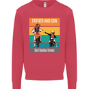 Motocross Father & Son Father's Day Kids Sweatshirt Jumper Heliconia