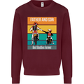 Motocross Father & Son Father's Day Kids Sweatshirt Jumper Maroon