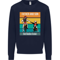 Motocross Father & Son Father's Day Kids Sweatshirt Jumper Navy Blue
