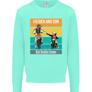 Motocross Father & Son Father's Day Kids Sweatshirt Jumper Peppermint