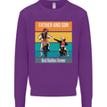 Motocross Father & Son Father's Day Kids Sweatshirt Jumper Purple