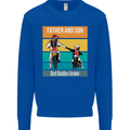 Motocross Father & Son Father's Day Kids Sweatshirt Jumper Royal Blue